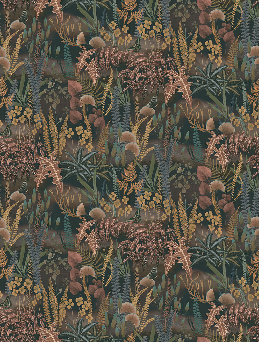 Non-woven wall mural, brown, leaves, FW4005-2, Feature Walls, Decoprint