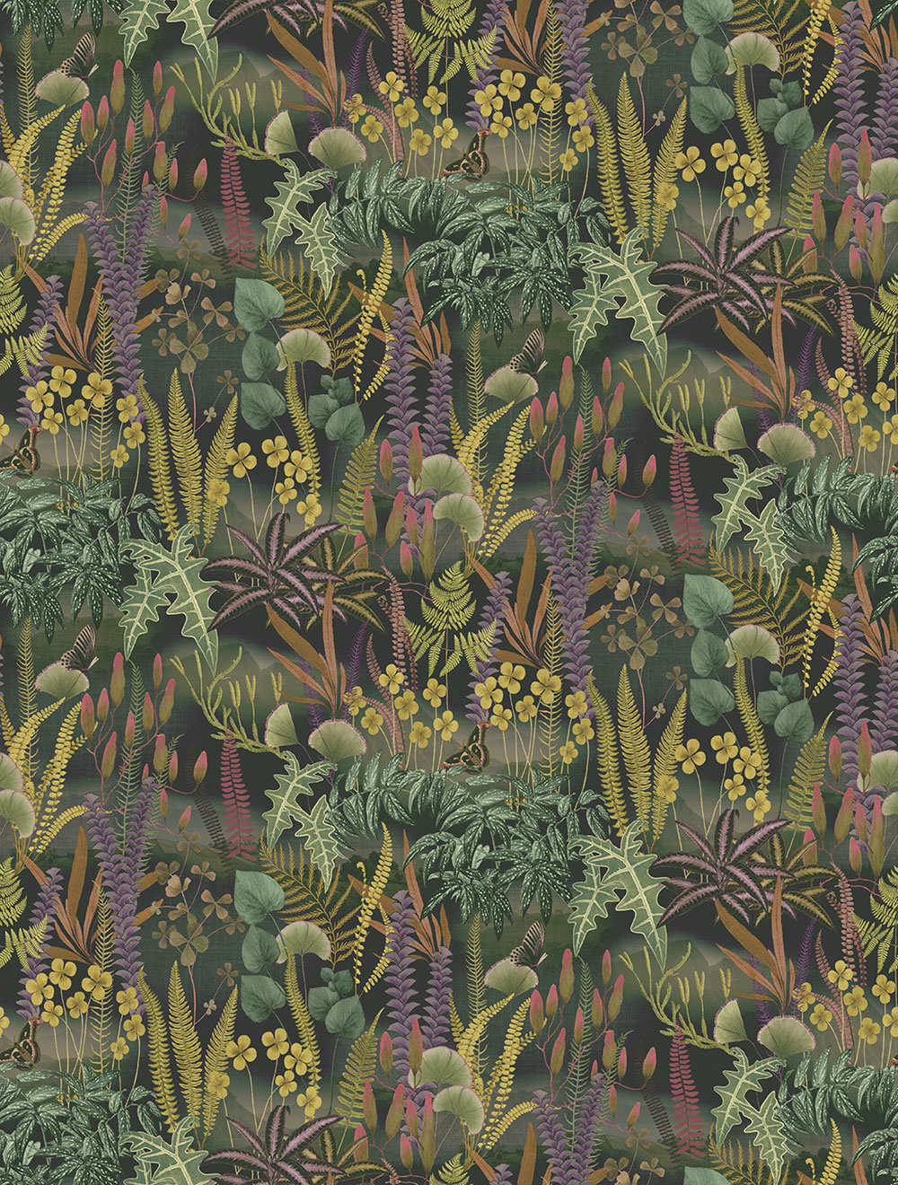 Non-woven wall mural, green, leaves, FW4005-3, Feature Walls, Decoprint