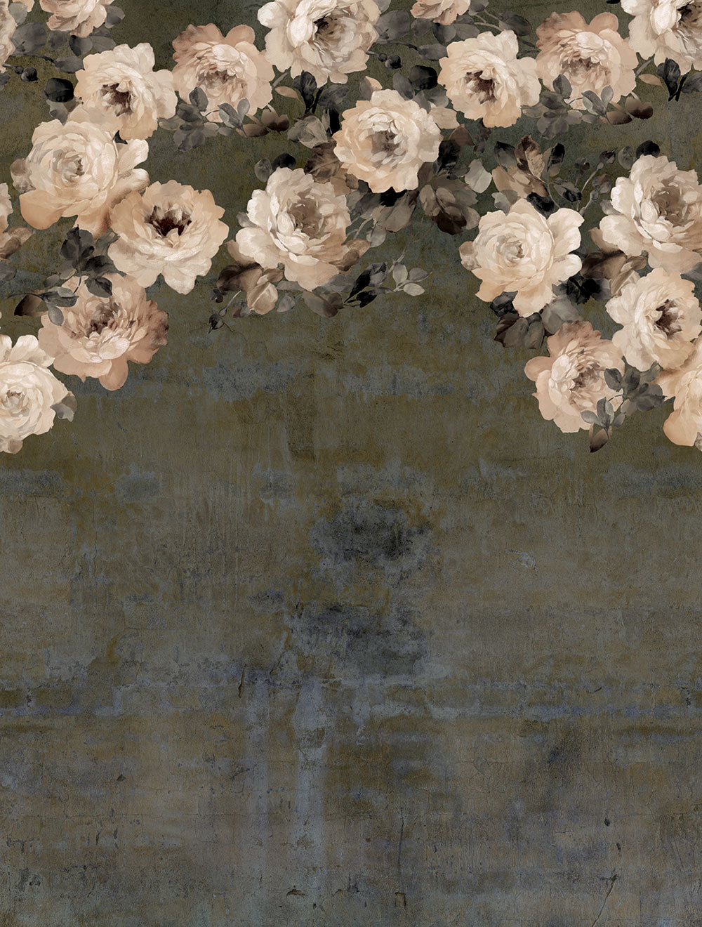 Non-woven wall mural, brown, flowers, FW4023-5, Feature Walls, Decoprint