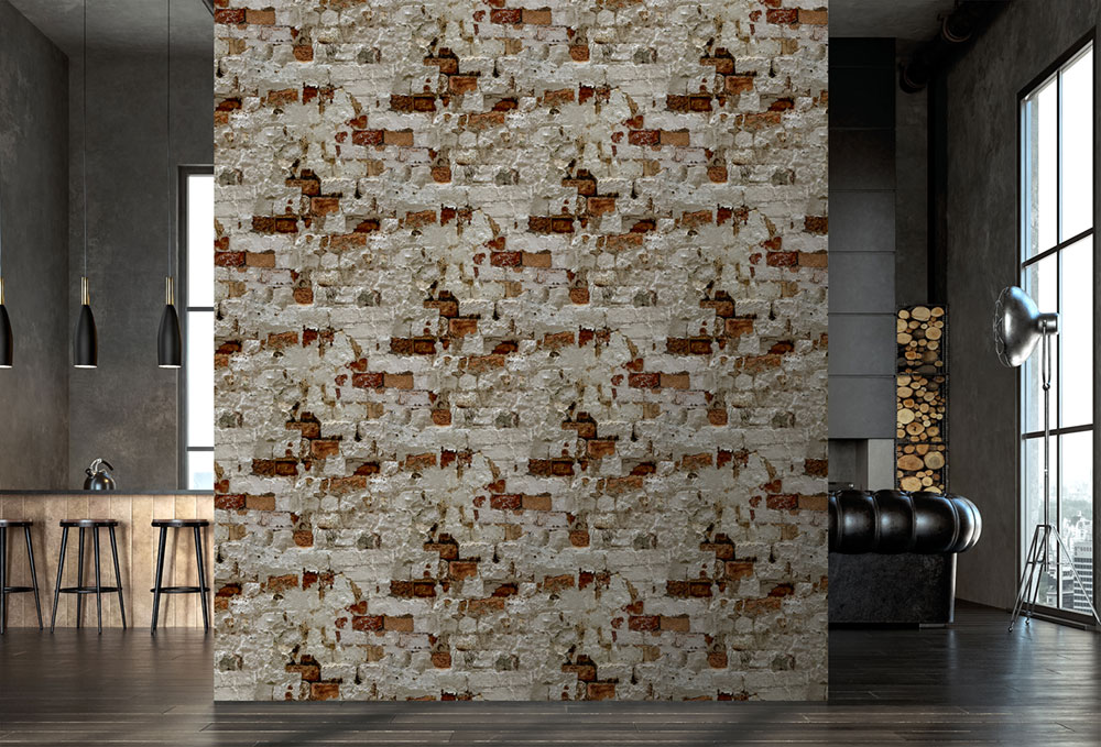 Non-woven wall mural, bricks, FW4056-1, Feature Walls, Decoprint