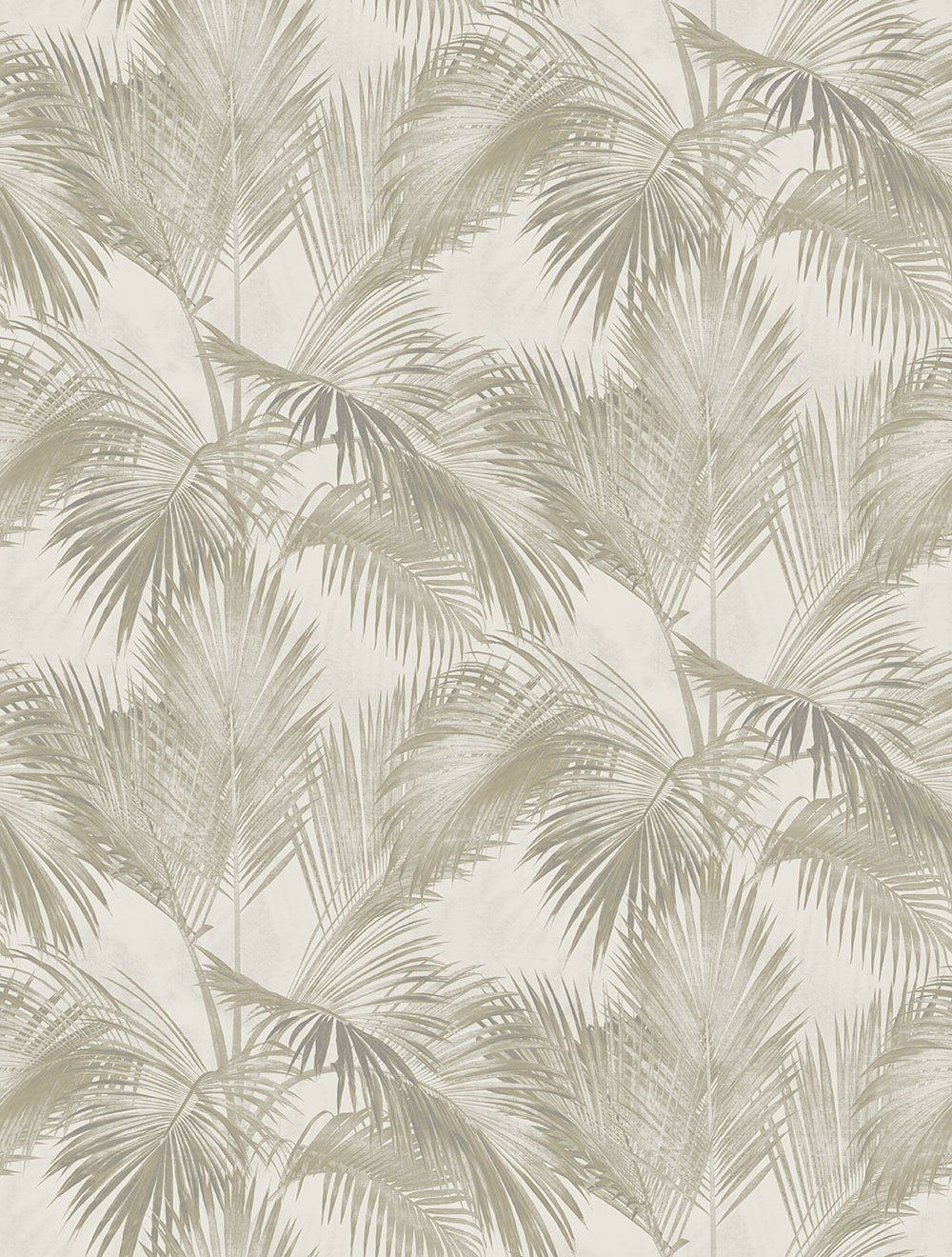 Non-woven wall mural, grey-beige, palm trees, leaves, FW4034-6, Feature Walls, Decoprint