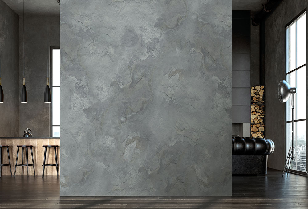 Non-woven wall mural, blue, concrete, FW4047-2, Feature Walls, Decoprint