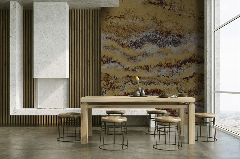 Non-woven wall mural, brown, stone, FW4049-1, Feature Walls, Decoprint