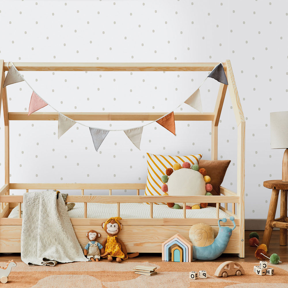 Non-woven wallpaper, gray, dots, spots, 291-3, Enzo,  ICH Wallcoverings