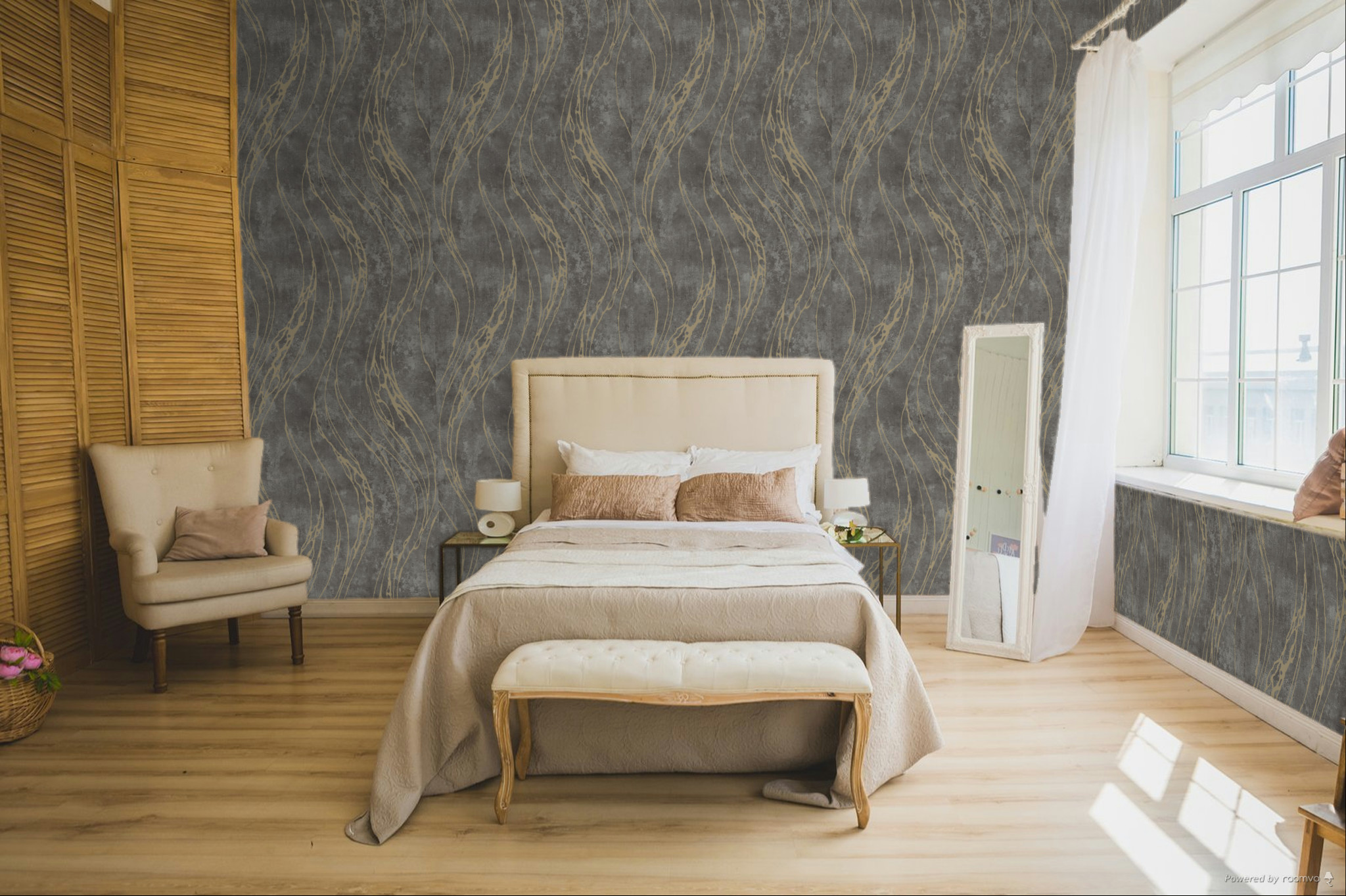 Non-woven wallpaper, grey, stucco, concrete, TJ3102, Finest Selection, Vavex