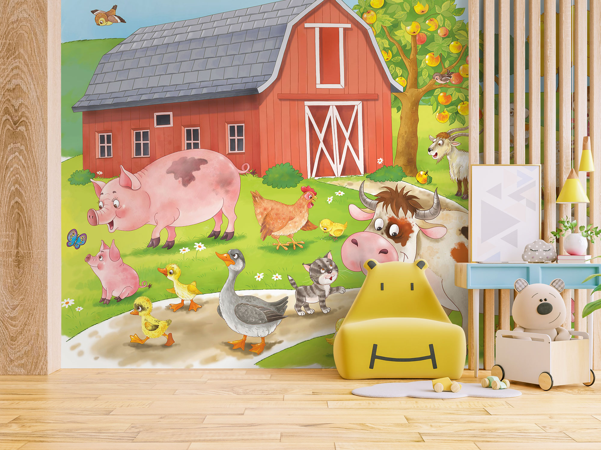Customized non-woven wall mural, Farm, animals, 10003, Vavex