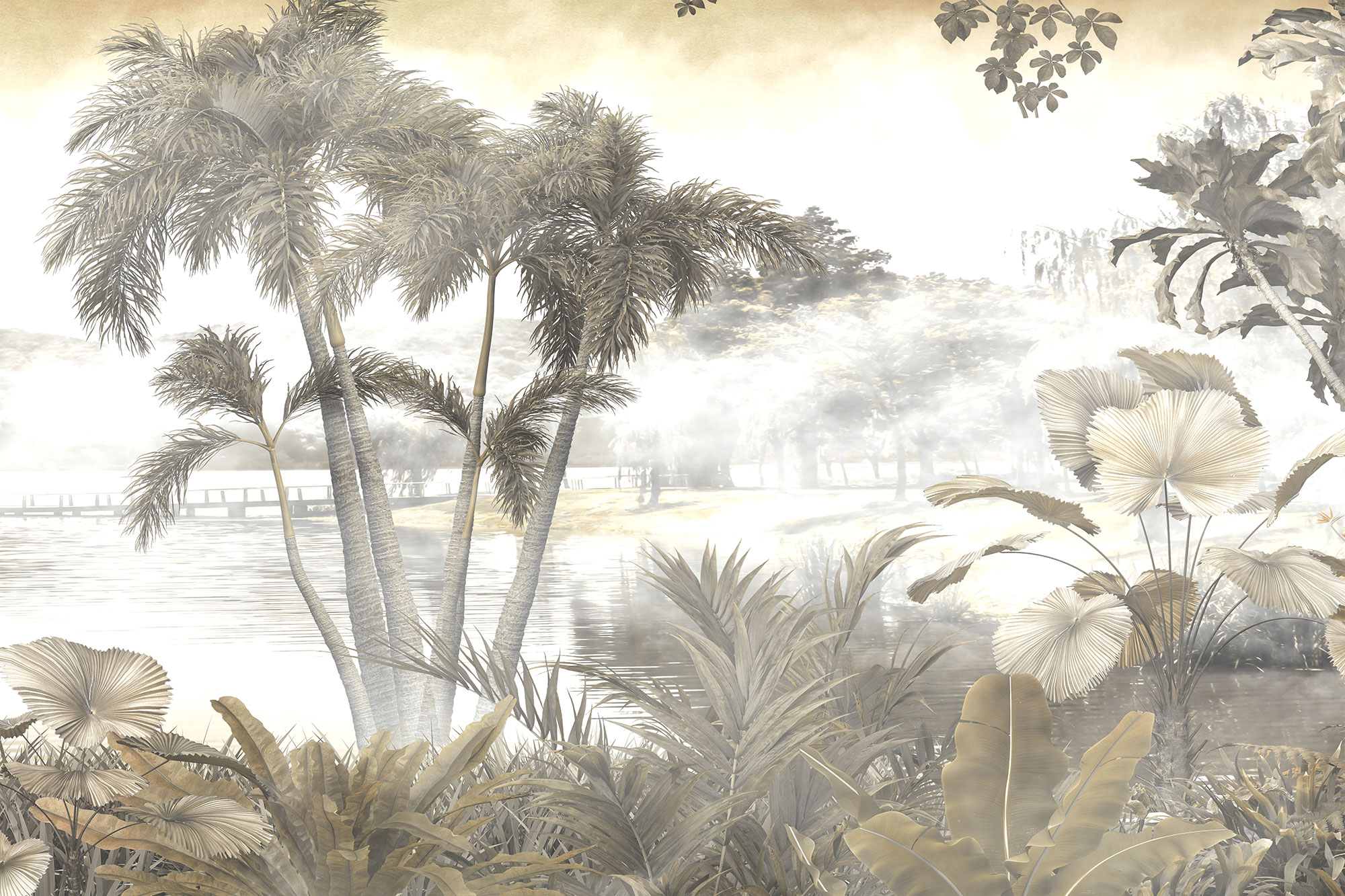 Customized non-woven wall mural, Tropical landscape, 10045, Vavex