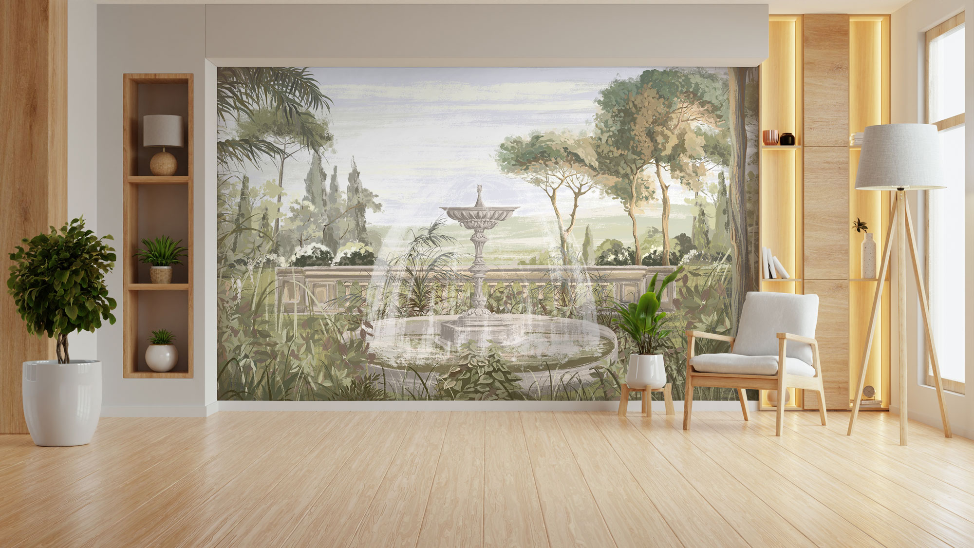 Customized non-woven wall mural, Fountain, 10105, Vavex