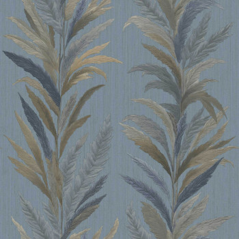 Wallpaper, blue, leaves, 35906, Ornamenta, Parato by Cristiana Masi