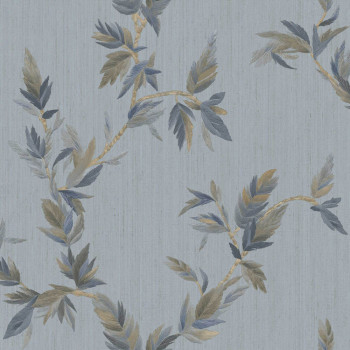 Wallpaper, blue, leaves, 35916, Ornamenta, Parato by Cristiana Masi