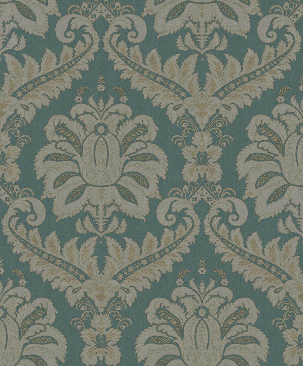 Wallpaper, green, baroque, 35925, Ornamenta, Parato by Cristiana Masi