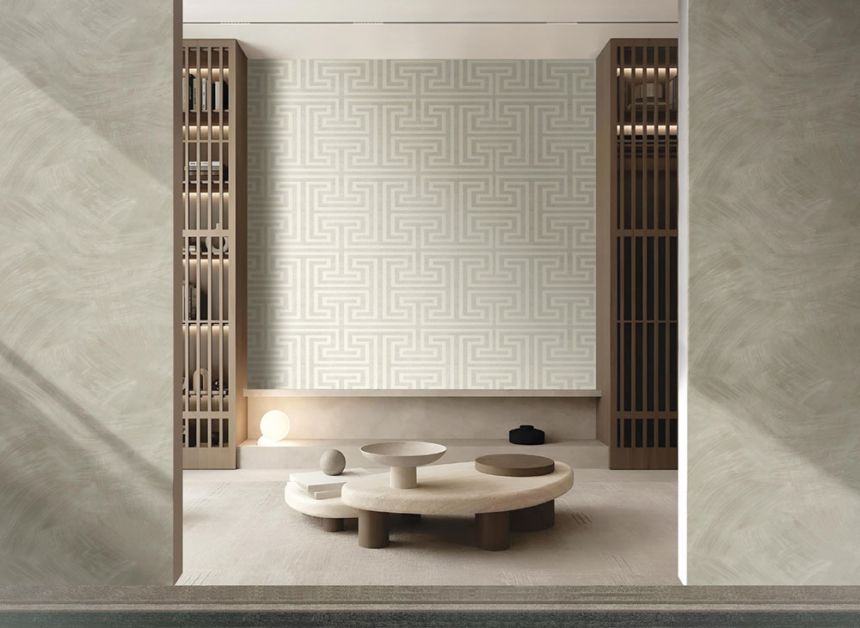 Non-woven wallpaper, geometric, brown, 27519, Sintesi, Cristiana Masi by Parato