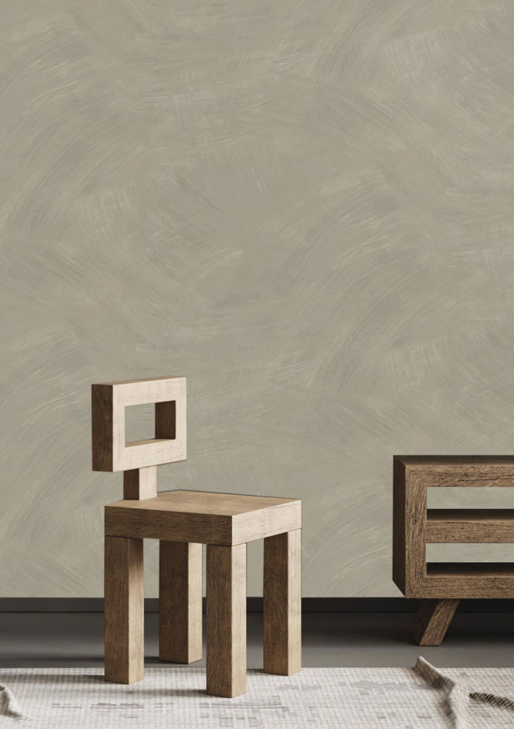 Non-woven wallpaper, stucco, brown-red, 27558, Sintesi, Cristiana Masi by Parato