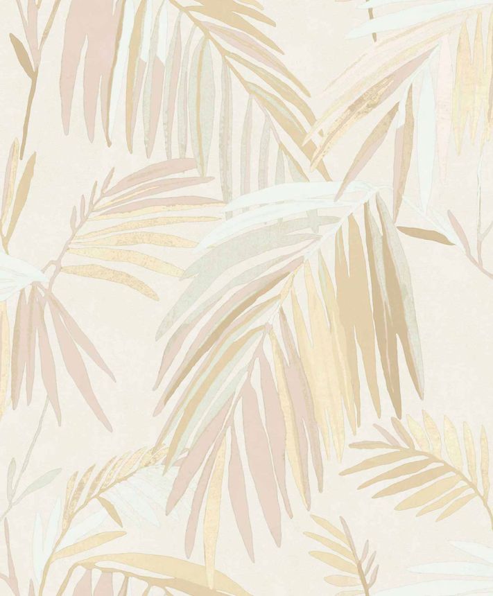 Wallpaper, ochre, leaves, 32402, Vitalis, Parato by Cristiana Masi