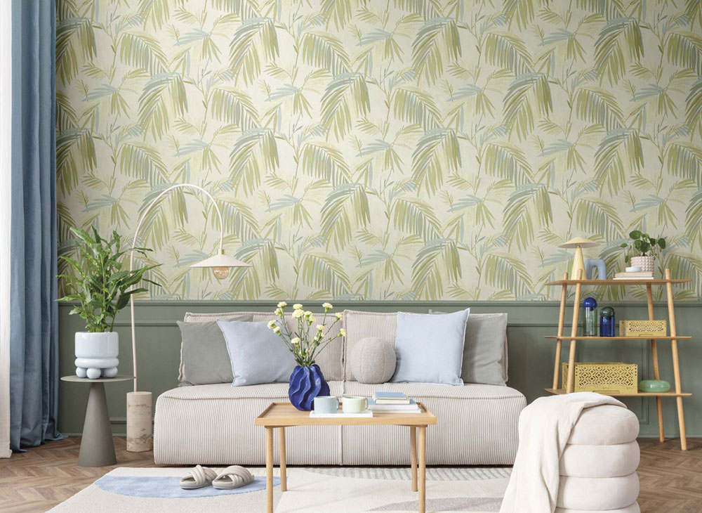 Wallpaper, green, leaves, 32405, Vitalis, Parato by Cristiana Masi