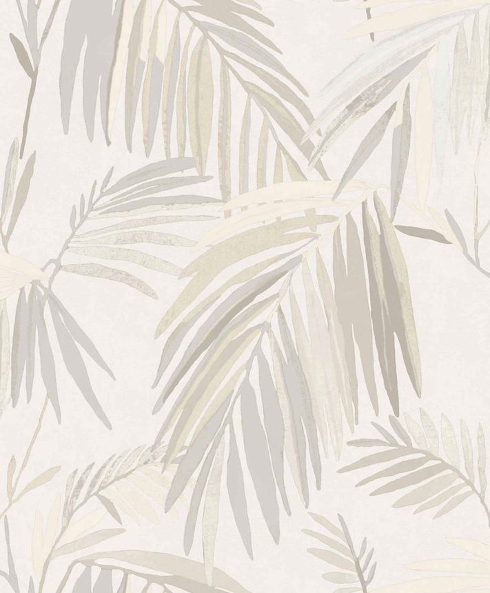 Wallpaper, grey-beige, leaves, 32406, Vitalis, Parato by Cristiana Masi