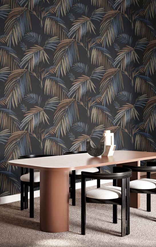 Wallpaper, black, leaves, 32407, Vitalis, Parato by Cristiana Masi