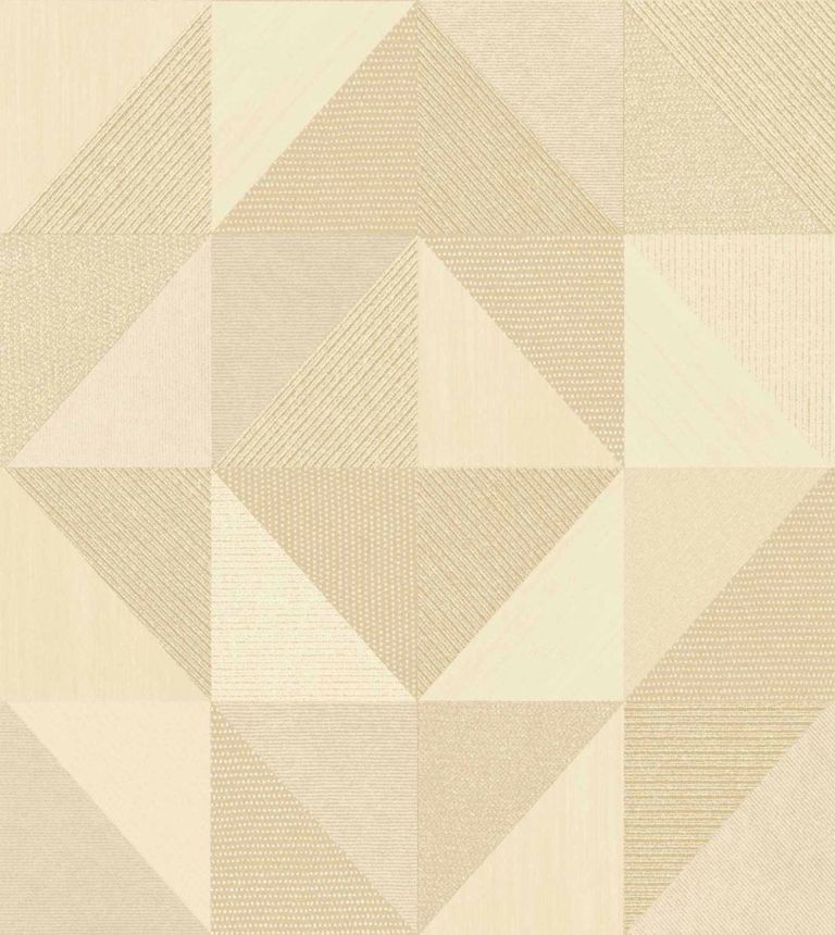 Geometric wallpaper, beige, 32411, Vitalis, Parato by Cristiana Masi