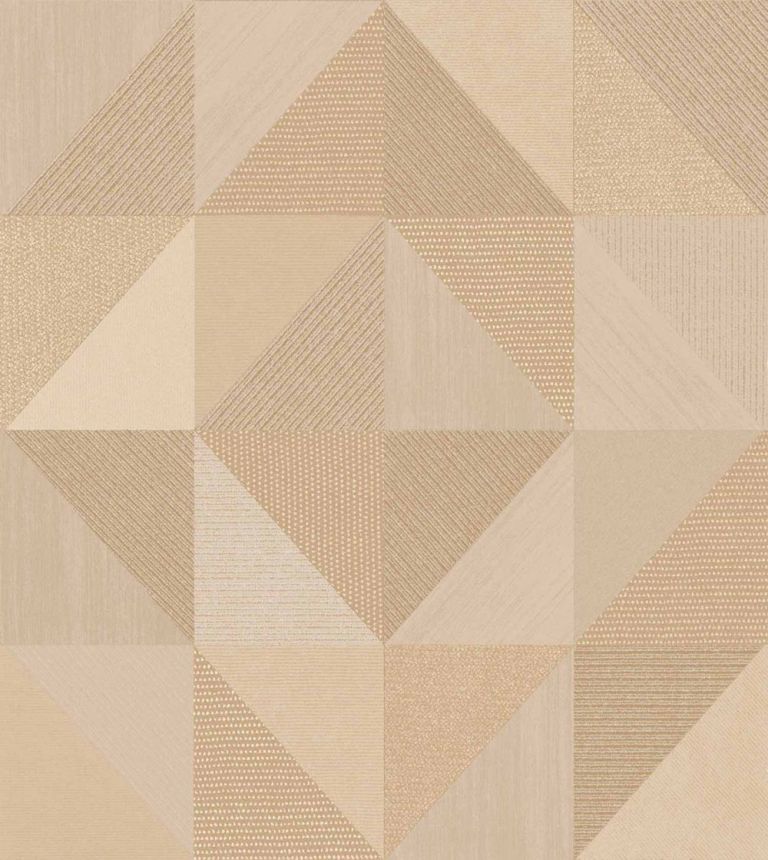 Geometric wallpaper, brown-beige, 32413, Vitalis, Parato by Cristiana Masi