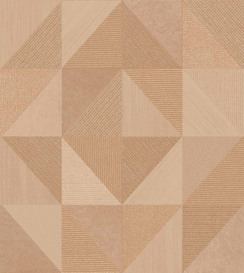 Geometric wallpaper, brown, 32414, Vitalis, Parato by Cristiana Masi