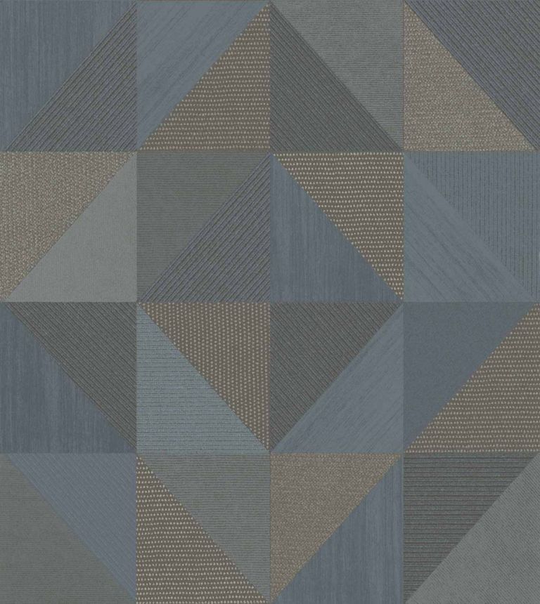 Geometric wallpaper, blue-brown, 32417, Vitalis, Parato by Cristiana Masi