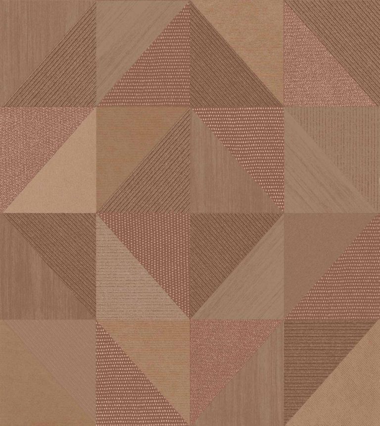 Geometric wallpaper, brown-red, 32418, Vitalis, Parato by Cristiana Masi
