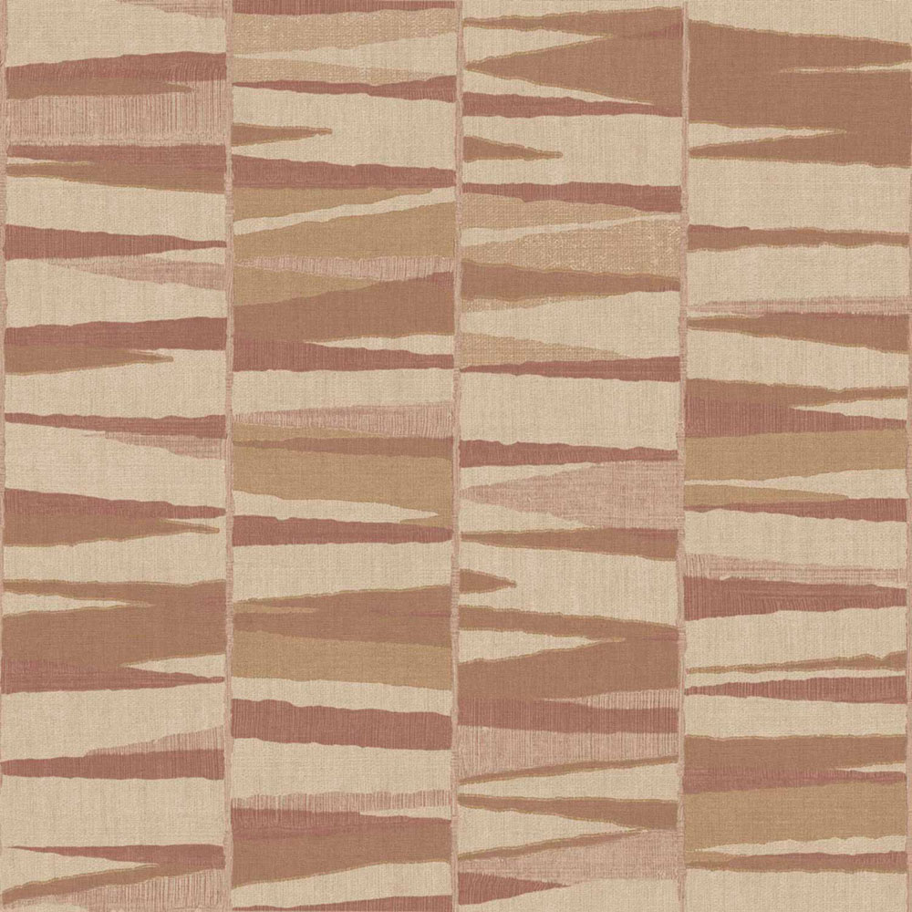 Geometric wallpaper, red-brown, 32448, Vitalis, Parato by Cristiana Masi