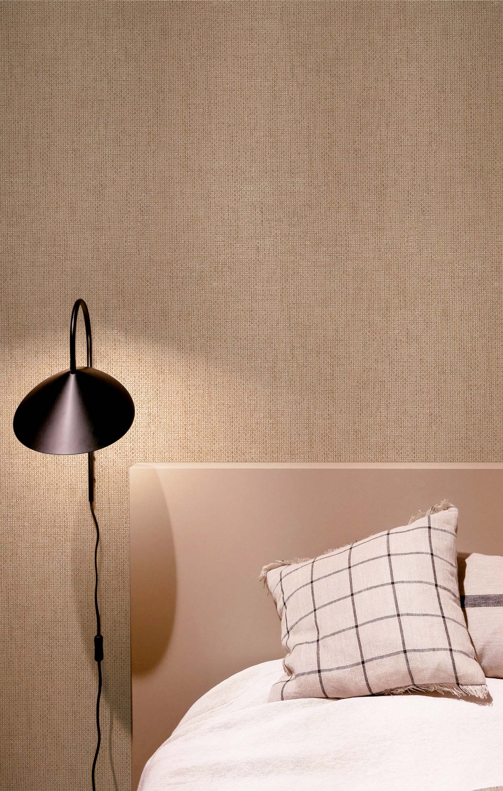 Wallpaper, gold-brown, fabric effect, 32468, Vitalis, Parato by Cristiana Masi
