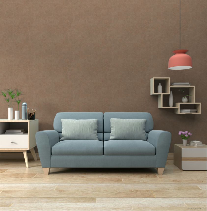 Wallpaper, brown, fabric effect, 32478, Vitalis, Parato by Cristiana Masi