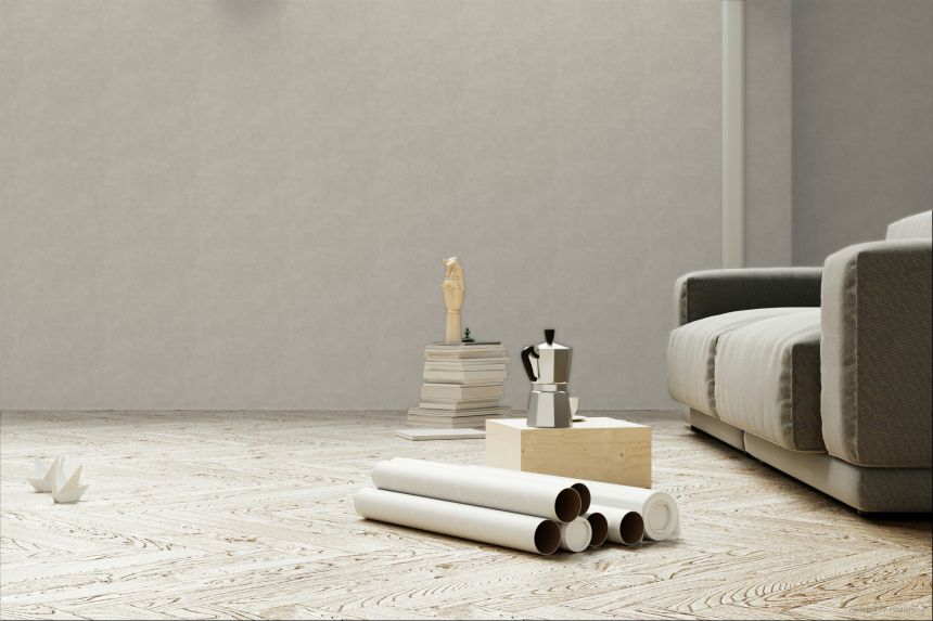 Wallpaper, grey-gold, fabric effect, 32481, Vitalis, Parato by Cristiana Masi