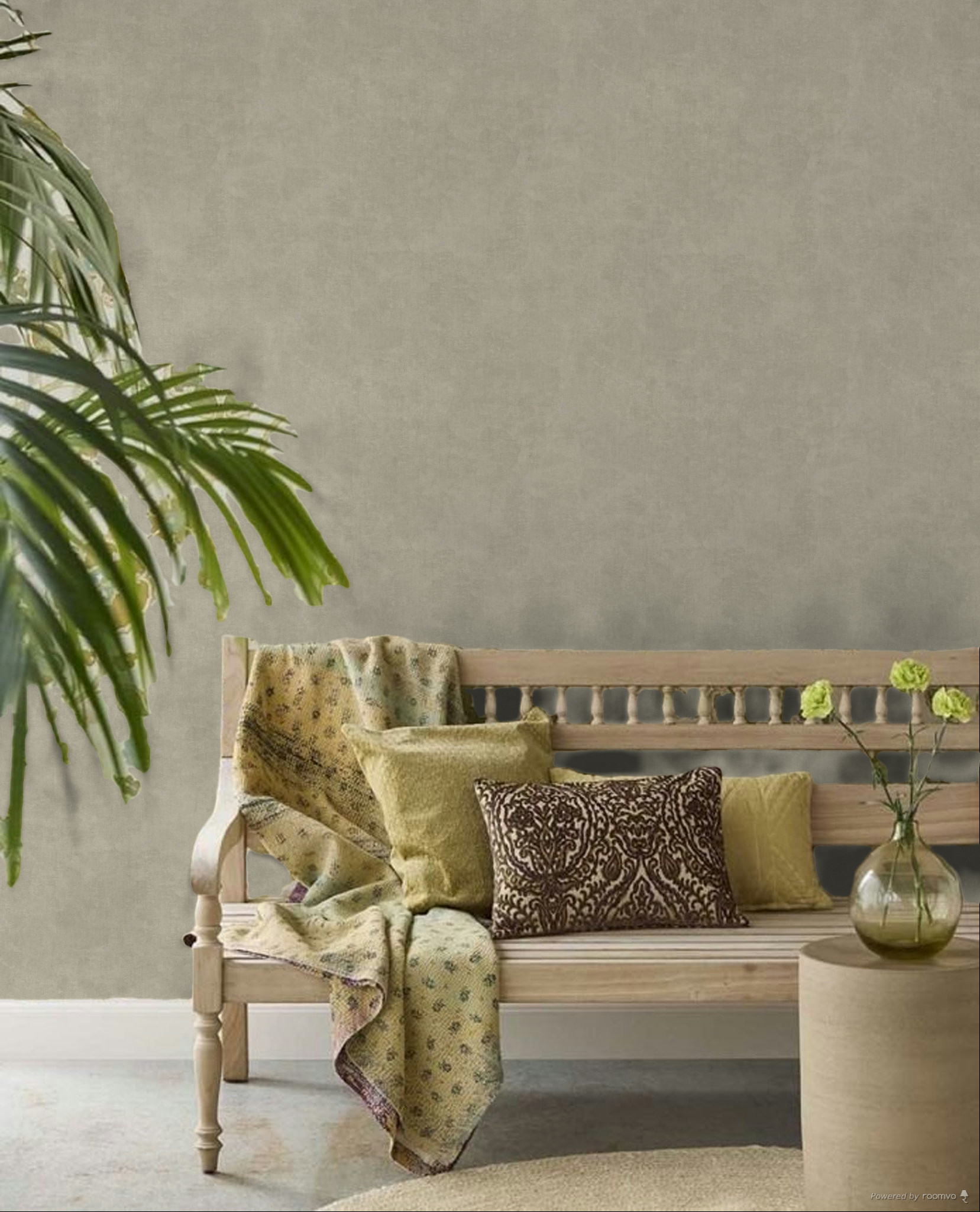 Wallpaper, grey-brown, fabric effect, 32485, Vitalis, Parato by Cristiana Masi