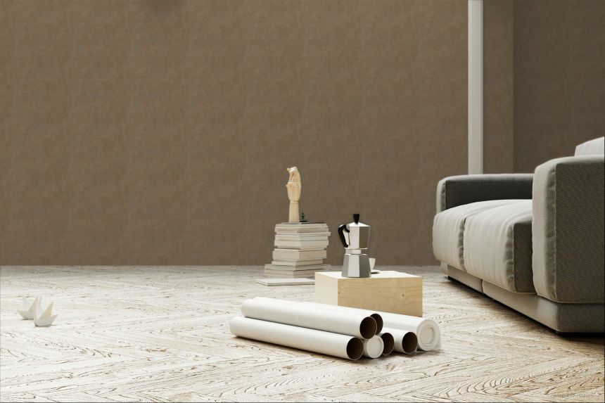 Wallpaper, brown, fabric effect, 32488, Vitalis, Parato by Cristiana Masi