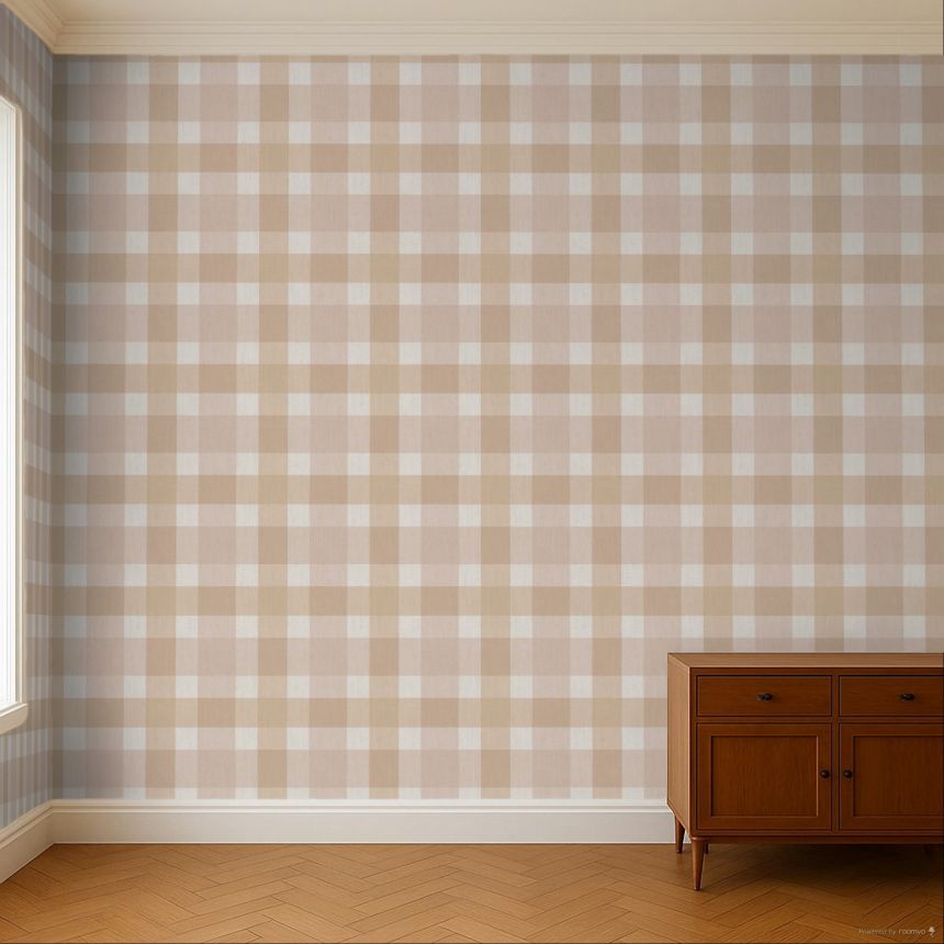 Wallpaper, beige-pink, fabric imitation, 38421, Top Stripes, Parato by Cristiana Masi