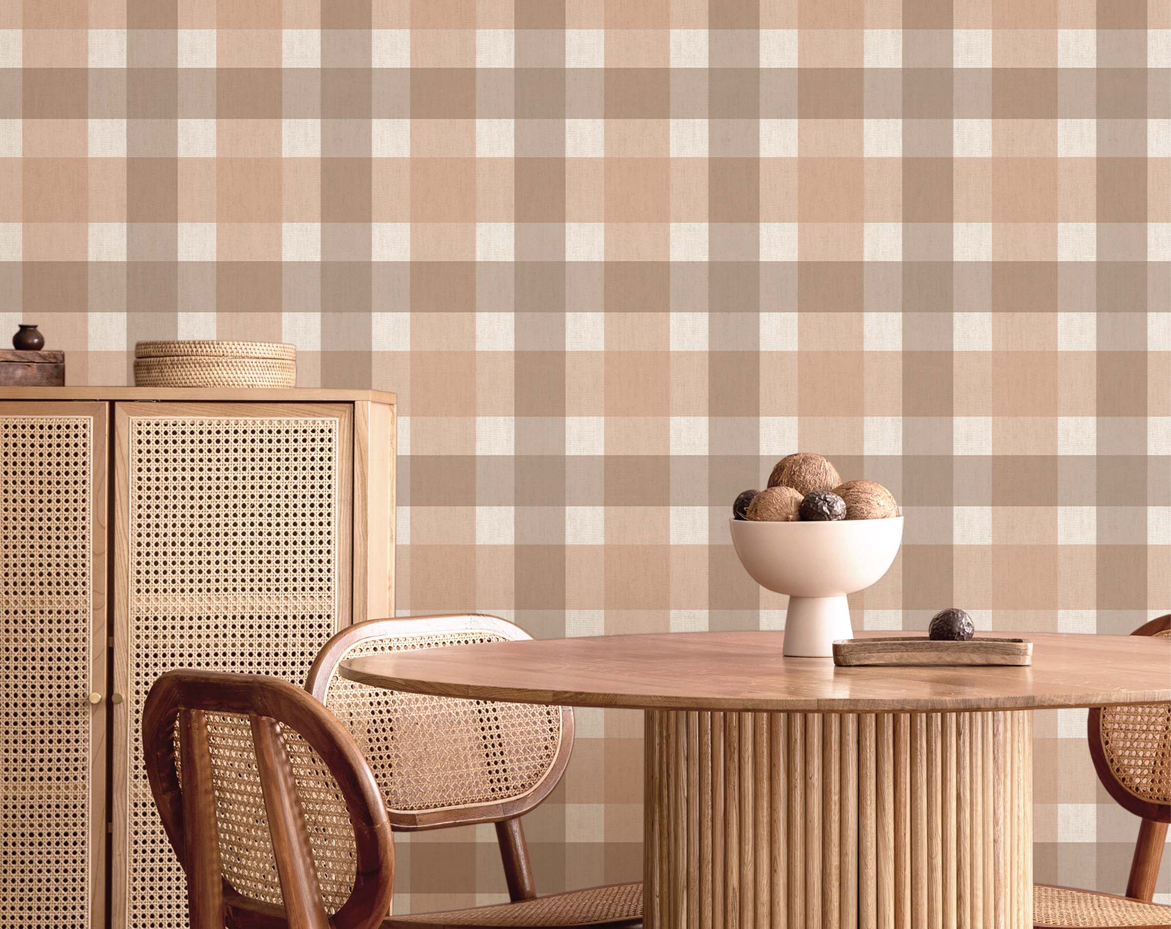 Wallpaper, brown, fabric imitation, 38424, Top Stripes, Parato by Cristiana Masi