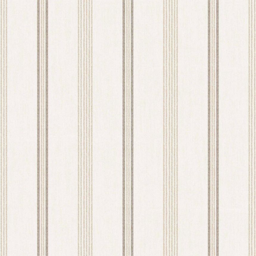 Wallpaper, grey-beige, fabric imitation, stripes, 38426, Top Stripes, Parato by Cristiana Masi
