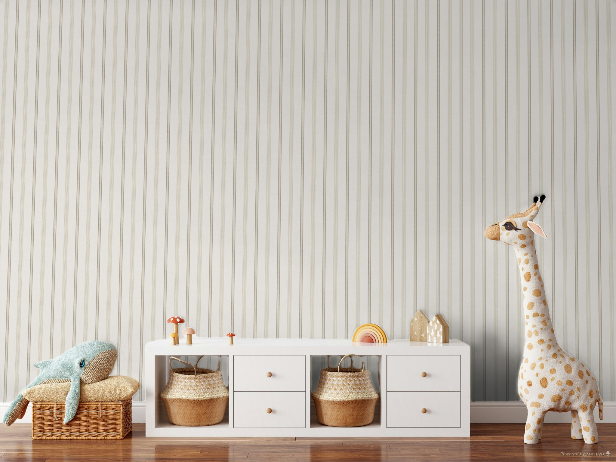 Wallpaper, grey-beige, fabric imitation, stripes, 38426, Top Stripes, Parato by Cristiana Masi