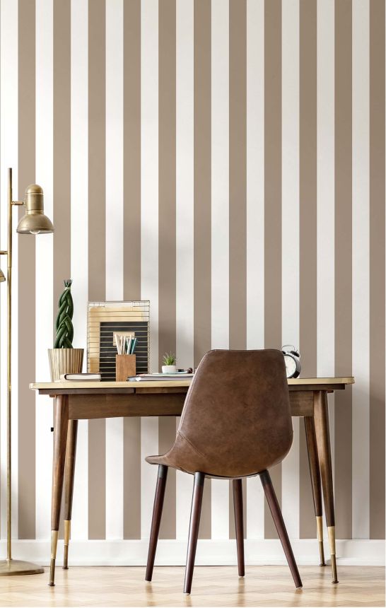 Wallpaper, brown, stripes, 38448, Top Stripes, Parato by Cristiana Masi