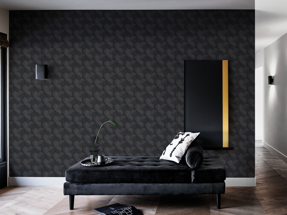 Non-woven wallpaper with a geometric pattern 220372, Geometry, Vavex