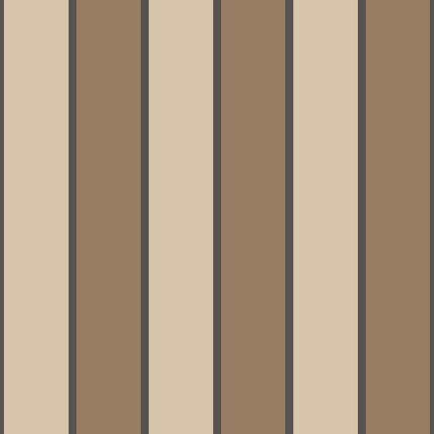 Wallpaper, brown, fabric imitation, stripes, 38469, Top Stripes, Parato by Cristiana Masi