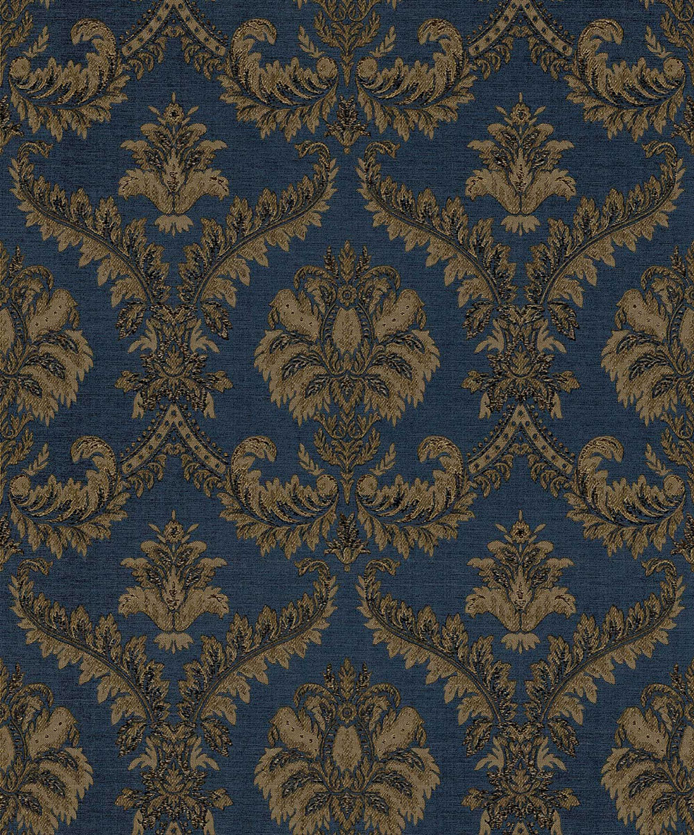 Non-woven wallpaper, blue-brown, baroque pattern, 23609, The Best Classic & Elegant, Cristiana Masi by Parato