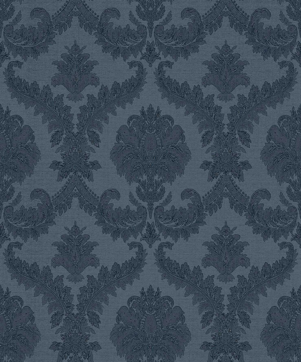 Non-woven wallpaper, blue, baroque pattern, 25727, The Best Classic & Elegant, Cristiana Masi by Parato