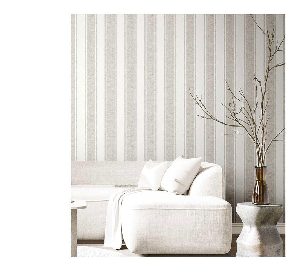 Non-woven wallpaper, cream-blue, stripes, 23676, The Best Classic & Elegant, Cristiana Masi by Parato