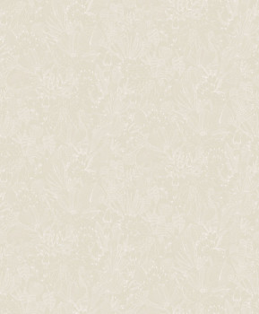 Non-woven wallpaper, beige, leaves, ROM101, Romance, Masureel