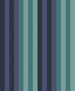 Non-woven wallpaper, green-blue, geometric, stripes, ROM503, Romance, Masureel