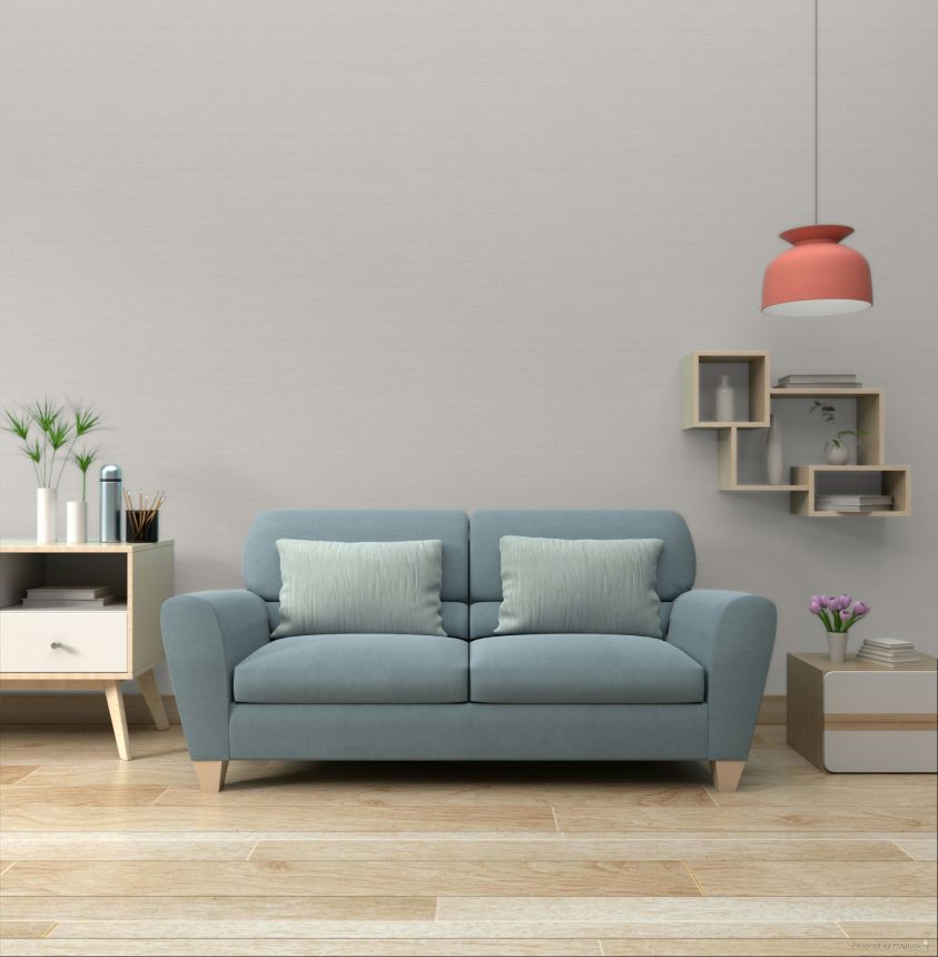 Wallpaper, grey-beige, fabric effect, ZON003, Amazone, The Colour Book II, Masureel