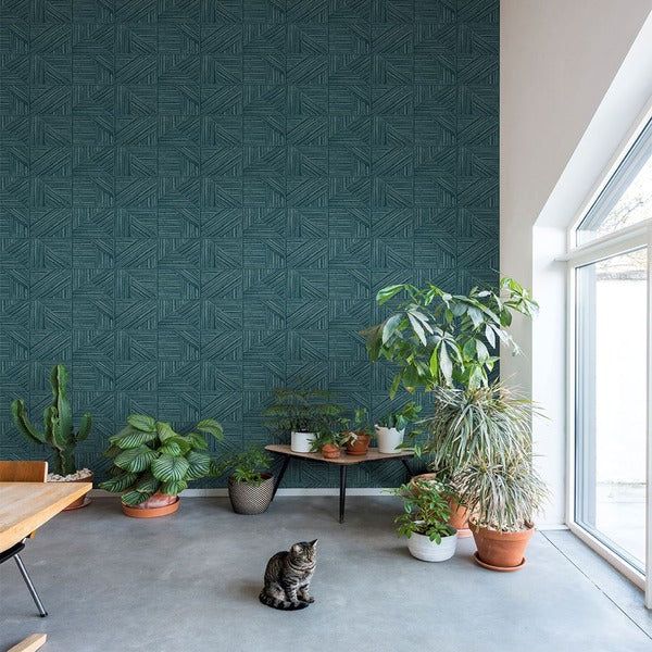 Non-woven wallpaper Chipped bamboo JF2402, Botanica, Geometry, Vavex