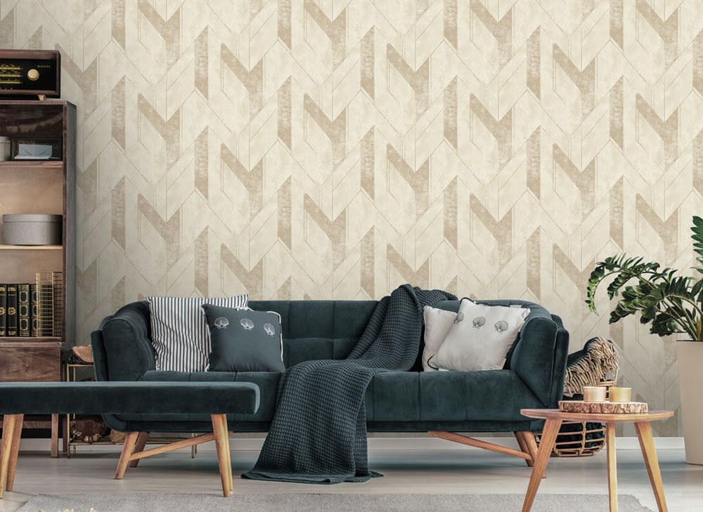Geometric non-woven wallpaper JF3201, Geometry, Vavex