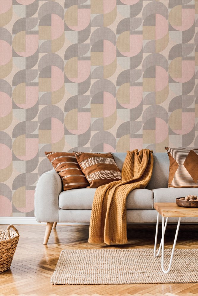 Non-woven wallpaper geometric pattern JF3101, Geometry, Vavex