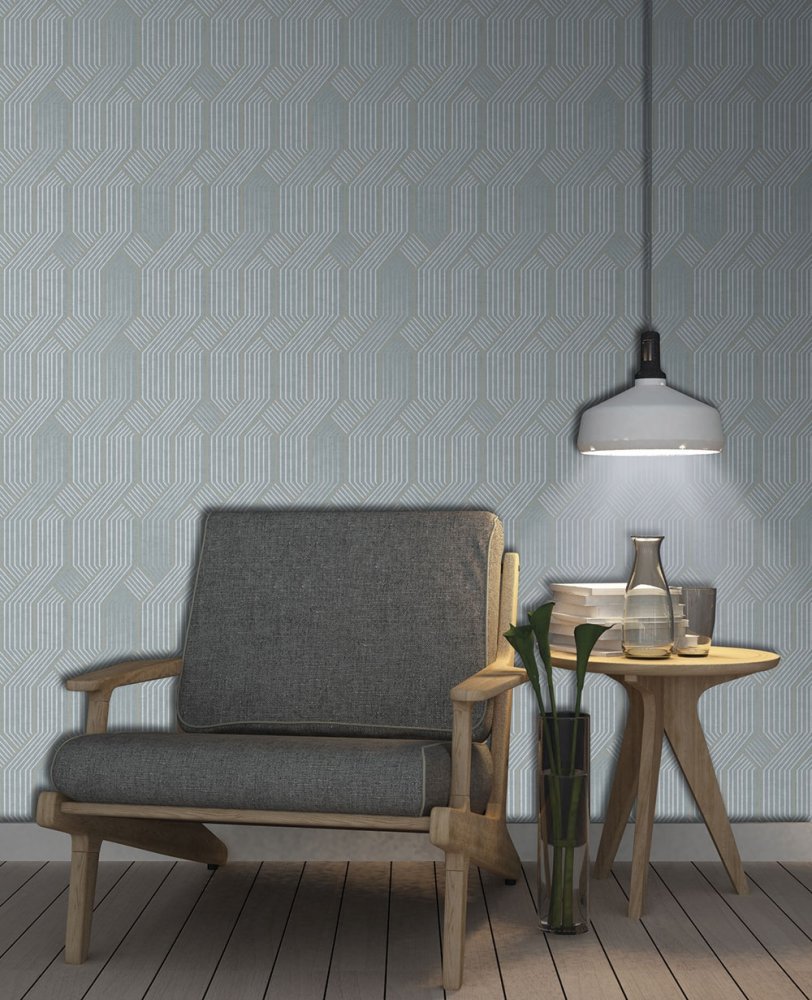 Geometric non-woven wallpaper MO22862, Geometry, Vavex