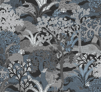 Wallpaper, grey-blue, nature, ZON501, Amazone, Masureel